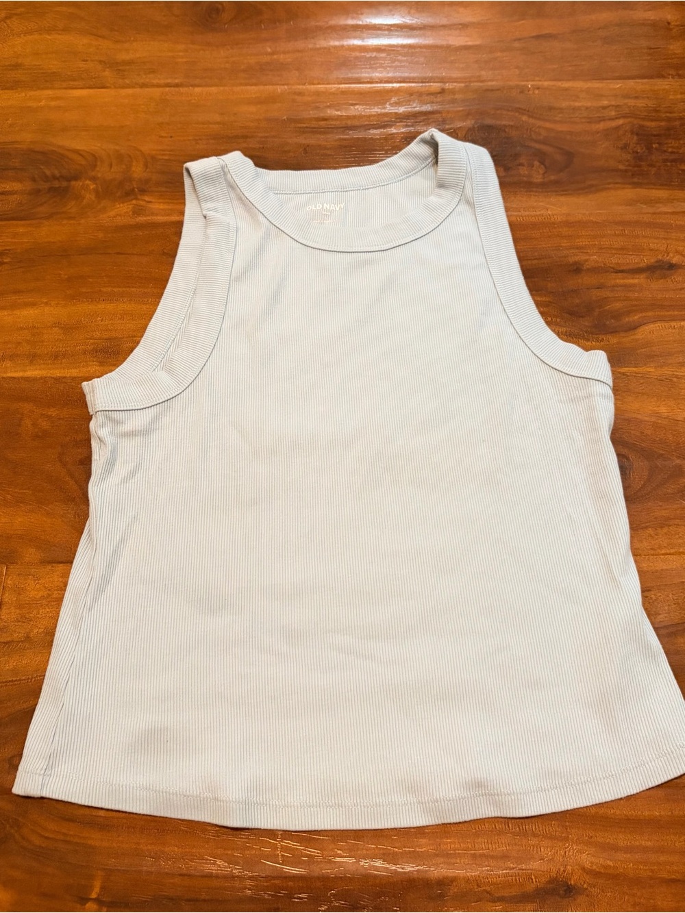 Old Navy Pale Blue Ribbed Scoop Neck Tank